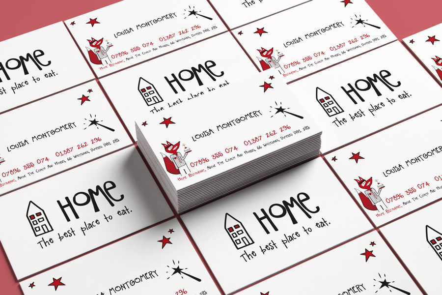 Business Card Design for Home Restaurant Dumfries