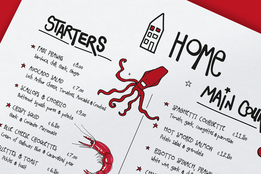 Menu Design Close Up